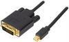 Adapter DisplayPort - DVI-I Deltaco DP-DVI202, 2 m, must