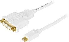 Adapter Mini DisplayPort - DVI-I, Deltaco DP-DVI100, 1 m, valge