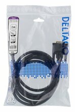 Kaabel HDMI - DVI DELTACO, 2 m, must