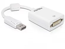 Adapter DisplayPort - DVI-I Delock, 0,2 m, valge
