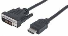 Kaabel HDMI 	o DVI-D Manhattan, 1.8 m