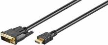 Kaabel HDMI - DVI-D MicroConnect, 1.8 m, must