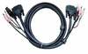 Kaabel Aten 2L-7D02UD DVI-D/USB/2x Audio, 1.8 m, must