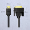 Kaabel HDMI-DVI Ugreen HD106, 2 m, must