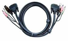 Kaabel Aten 2L-7D02UD DVI-D/USB/2x Audio, 1.8 m, must