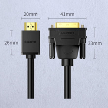Kaabel HDMI-DVI Ugreen HD106, 2 m, must