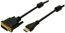 Kaabel HDMI - DVI-D Logilink, 2 m, must