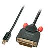 Kaabel Mini DP - DVI Lindy 41953, 3 m, must