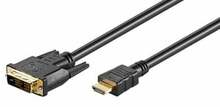 Kaabel HDMI-DVI MicroConnect, 5 m, must