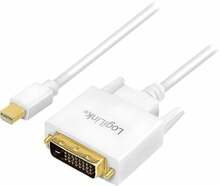 Kaabel Mini DisplayPort - DVI Logilink CV0137, 1,8 m, valge