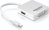 Adapter mini DisplayPort to DisplayPort/HDMI/DVI, Delock, valge