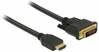 Kaabel HDMI - DVI Delock 85651, 0,5 m, must