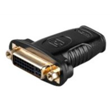 Adapter HDMI/DVI-I Goobay 68690, kullatud, must