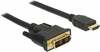 Adapterkaabel DVI - HDMI Delock 85584, 2 m, must