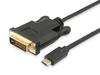 Adapter USB-C - DVI-D, Equip 133468, 1.8 m, must