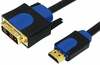 Kaabel HDMI-DVI Logilink CHB3103, 3 m, sinine