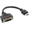 Adapterkaabel HDMI - DVI, Inline, 0,2 m, must