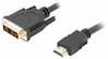 Kaabel HDMI - DVI-D Lanberg CA-HDDV-10CC-0018-BK, 1,8 m, must