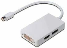 Kaabel Mini DisplayPort - DVI-D Digitus AK-340509-002-W, 0,2 m, valge