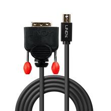 Kaabel Mini DP - DVI Lindy 41952, 2 m, must