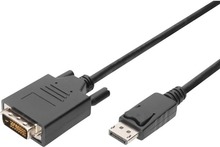 Adapterkaabel DisplayPort - DVI-D, Assmann AK-340301-030-S, 3 m, must