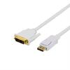 Kaabel DisplayPort - DVI-D DELTACO DP-2011, 1.0 m, valge