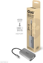 Adapter USB-C - DVI Club 3D CAC-1510-A, 0,25 m, hõbe