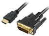 Kaabel HDMI - DVI-D Sharkoon, 1 m, must
