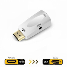 Adapter HDMI to VGA koos heliga RoGer, valge