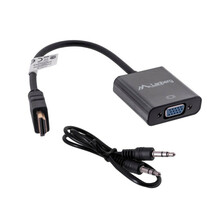 Adapter HDMI-A(M) - VGA(F) Lanberg AD-0017-BK, must
