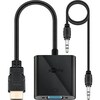 Adapter HDMI-VGA koos 3,5mm stereo Goobay ST-BU, must