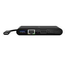 Adapter USB-C – Gigabit Ethernet/HDMI/VGA/USB-A Belkin AVC005BTBK, must