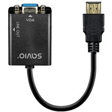 Adapter HDMI-VGA Savio AK-76 koos heliga