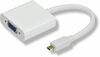 Adapter HDMI Micro - VGA MicroConnect, valge