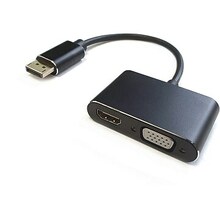 Adapter DisplayPort – HDMI + VGA RoGer, v1.4, 4K30Hz