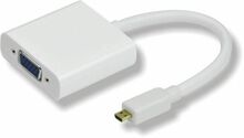 Adapter HDMI Micro - VGA MicroConnect, valge