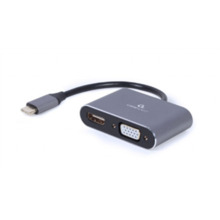 Adapter USB Type-C – HDMI ja VGA Cablexpert A-USB3C-HDMIVGA-01, hall