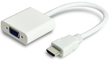 Adapter HDMI - VGA MicroConnect, valge