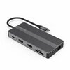 Adapter USB Type-C - 2x HDMI, VGA, LAN, 3x USB Type-A, SD, TF, USB Type-C PD100W, Aux Extra Digital