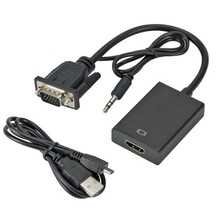 Adapter VGA to HDMI RoGer, audio toega