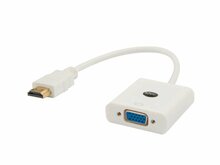 Adapter HDMI-VGA Savio CL-27/B, valge