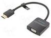Adapter HDMI-VGA Vention 42154, must, 15 cm