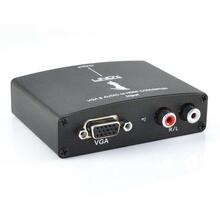 Adapter VGA ja audio to HDMI Lindy 38165, must