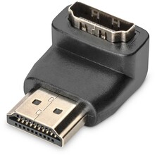 Adapter Assmann AK-330502-000-S, HDMI A, 90 kraadi, must