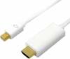 Kaabel Logilink CV0124, Mini DisplayPort - HDMI, 3 m, valge