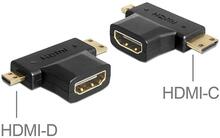 Adapter Delock HDMI-A to HDMI-C ja HDMI-D, must