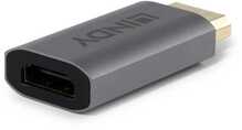 Adapter Lindy 41095, DisplayPort to HDMI, 8K60Hz, 4K120Hz, hall