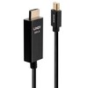 Lindy Mini DisplayPort – HDMI adapterkaabel, 0.5 m, must