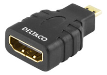 Adapter Deltaco HDMI-24-K, micro HDMI, 4K UHD 30Hz, must