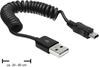 Kaabel Delock USB 2.0 A male to USB mini male, 0.6 m, must